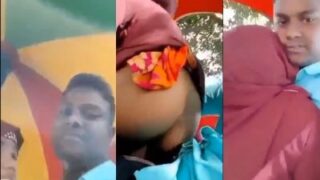 Video panas hijabi mesra dengan pacar di alam terbuka