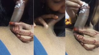 Istri memberikan blowjob desi yang licin dan menggairahkan pada suaminya