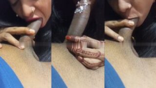 Tante tua ngerekam video blowjob kontol muda, ngehisap sampe basah.