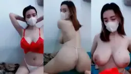 Urbaby lingerie merah tobrut bikin ngiler, bikin pengen megang