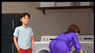 Malam Musim Panas Rahasia [v21.0.0] | Mama Tiri Ngintipin Diam-diam (18+) | Novel Visual Dewasa