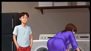 Malam Musim Panas Rahasia [v21.0.0] | Mama Tiri Ngintipin Diam-diam (18+) | Novel Visual Dewasa