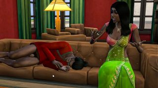 Ibu tiri India lihat adik tiri lagi tidur telanjang di sofa ruang tamu, bikin dia makin bernafsu langsung ngewe habis-habisan – sex remaja desi