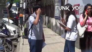 Cewek Nanya Ukuran Kontol ke Orang Asing! Funk You (Prank di India)