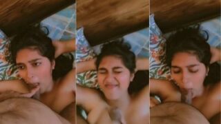 Pacar ngewe mulut ceweknya sampe crot di muka, bahasa Hindi bikin makin hot.