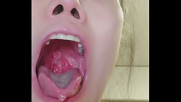 Latihan Lidah • Reflek Muntah • Liur • Tenggorokan • Uvula — Semua Dicocol Sampai Muntah Nikmat