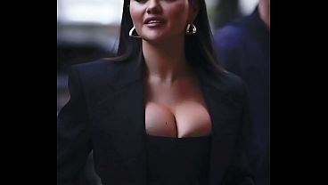 Selena Gomez ngesot, siap digoyang (AI bikinan)