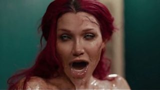 Alien cacing raksasa ngejilat dan ngesek lubang cewek-cewek lesbian montok